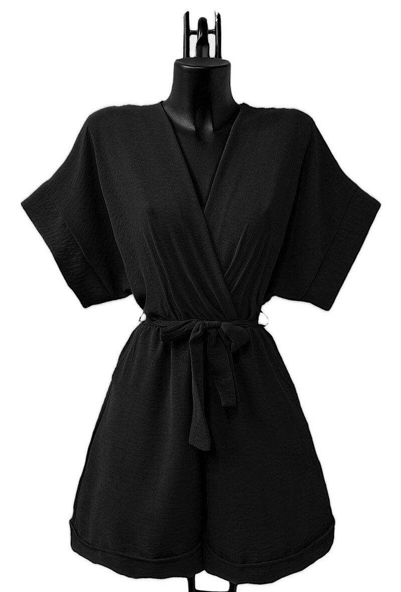 Mayorista Elle Style - Mono corto SONIA con bolsillos, fluido / Mono corto