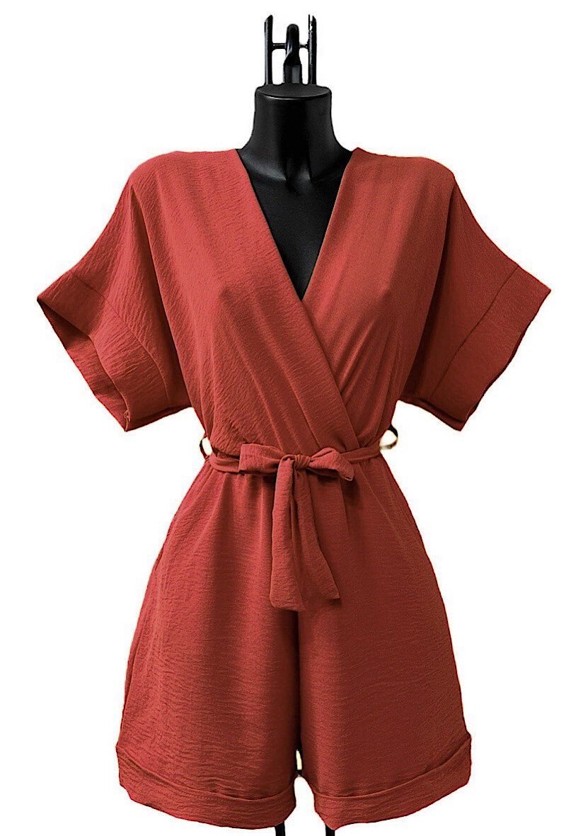 Wholesaler Elle Style - SONIA jumpsuit with pockets, fluid / short jumpsuit