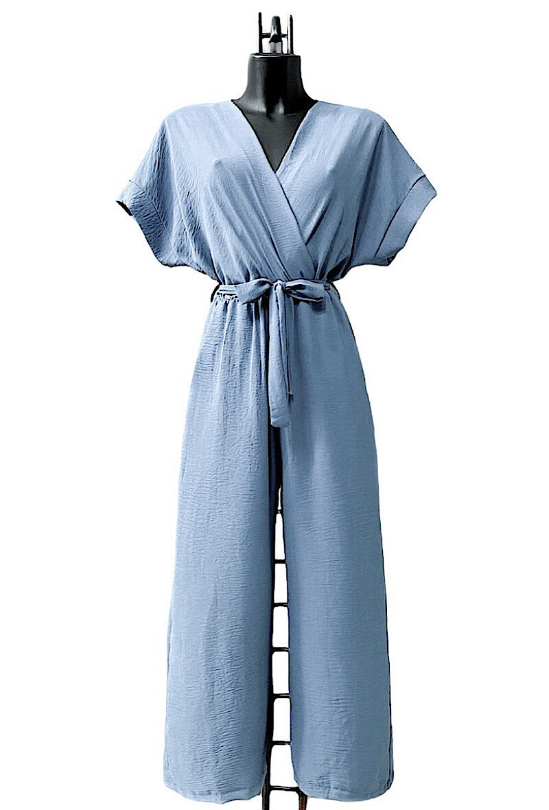 Großhändler Elle Style - LOUNI-Jumpsuit mit fließender Hose und 2 Vordertaschen.