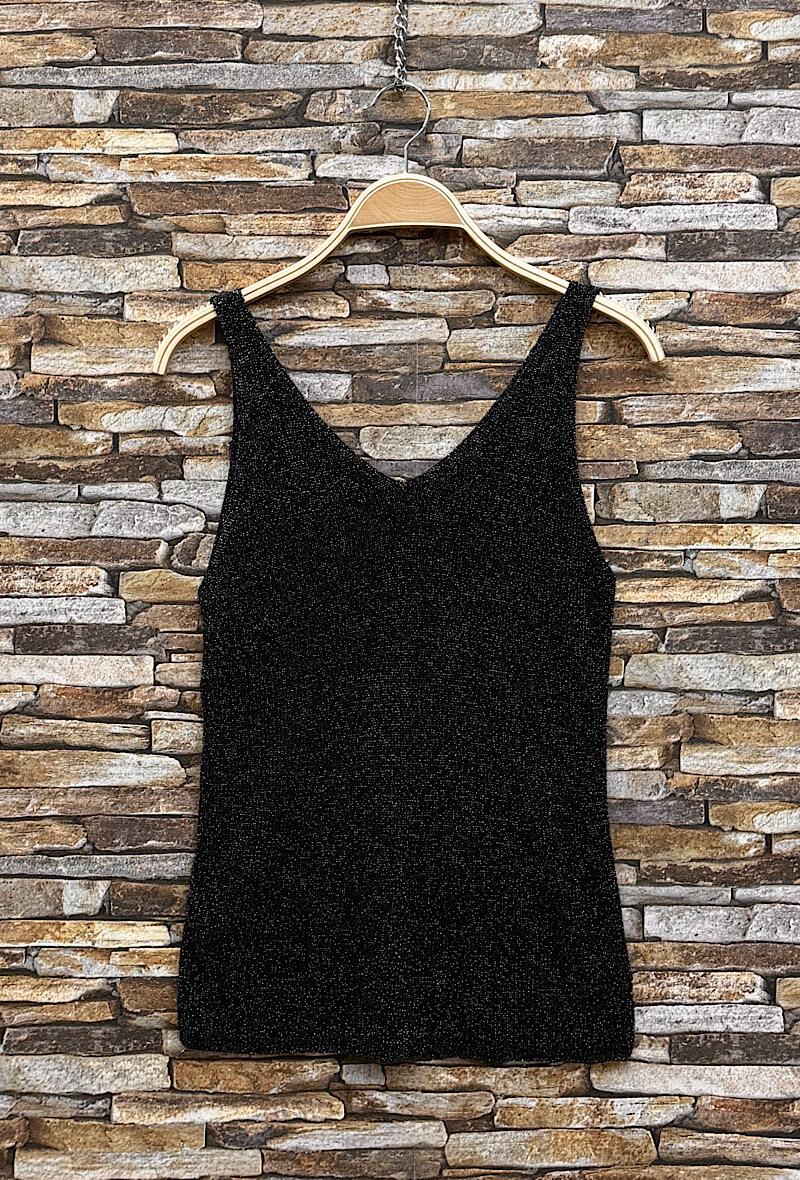 Mayorista Elle Style - Camiseta sin mangas DIVINA brillante de algodón, suave, elegante y de moda casual