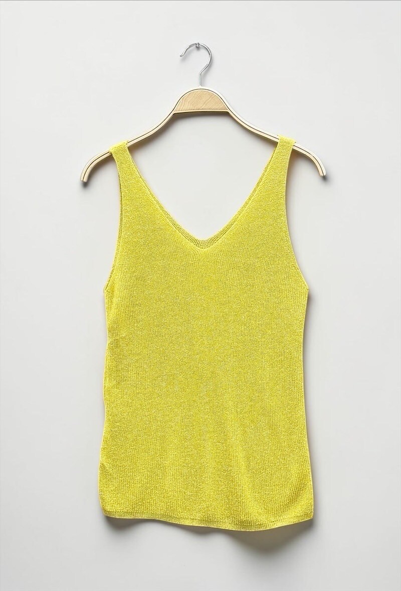 Wholesaler Elle Style - Shiny DIVINA tank top in cotton, soft, chic, and trendy casual