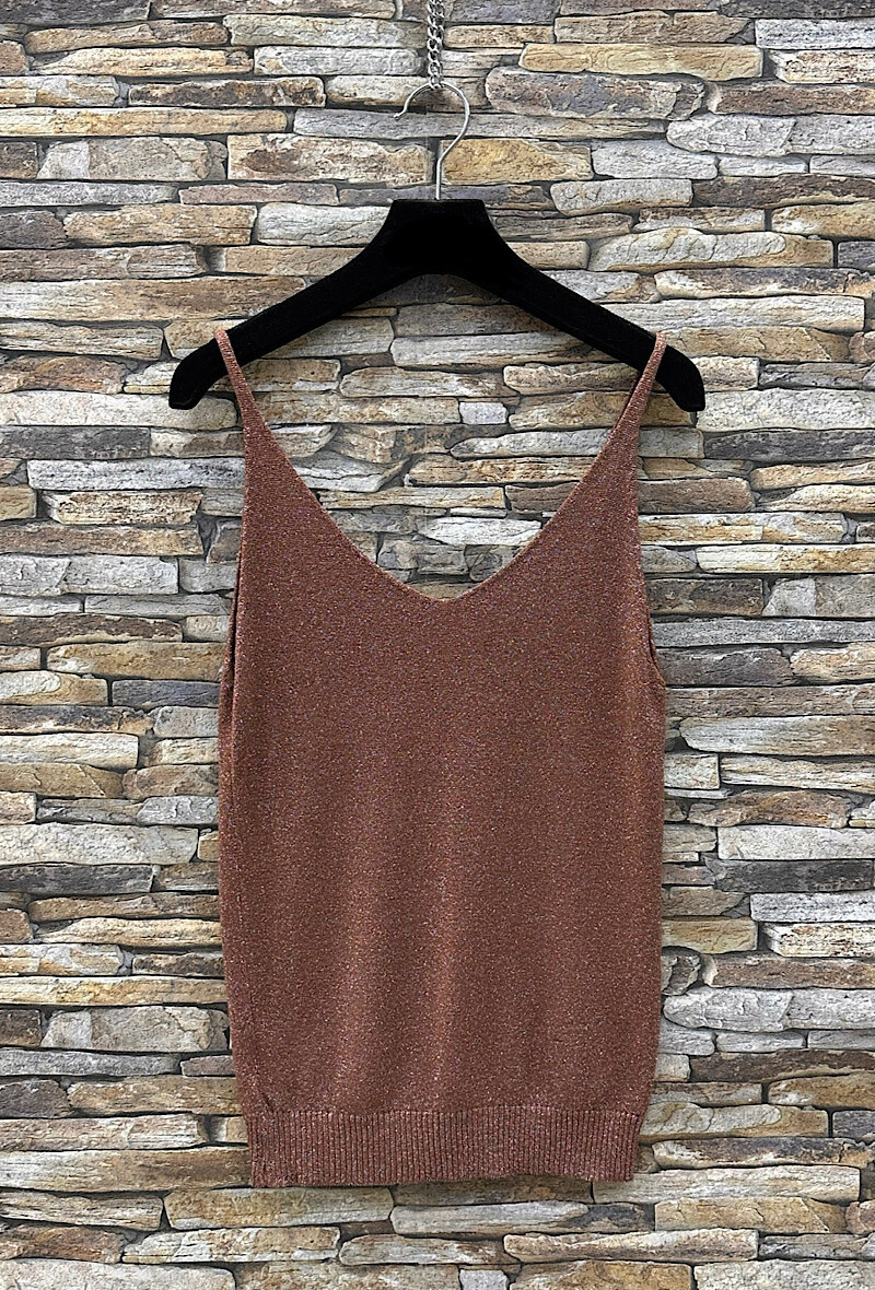 Grossista Elle Style - Canottiera DIVINE brillante, morbida, elegante e casual alla moda