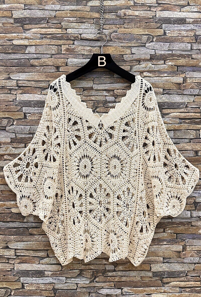 Mayorista Elle Style - Top de crochet de algodón HENA, bohemio chic y romántico