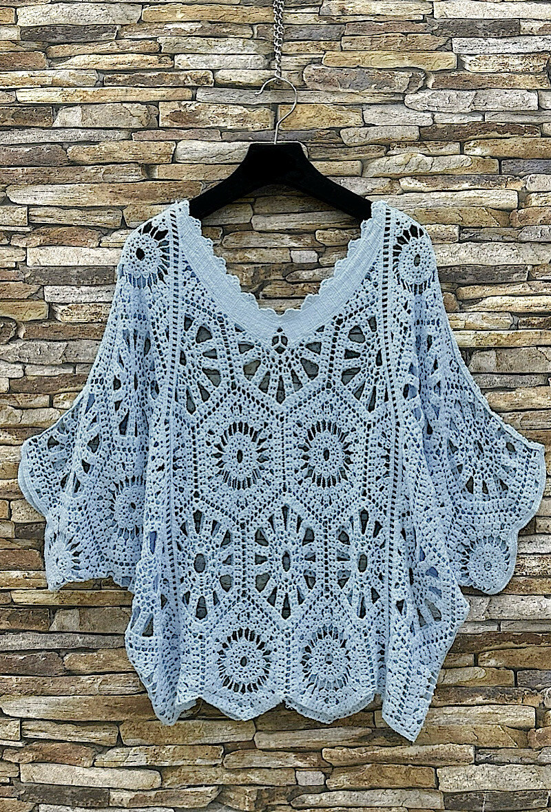 Großhändler Elle Style - HENA Baumwoll-Häkeloberteil, boho-chic und romantisch