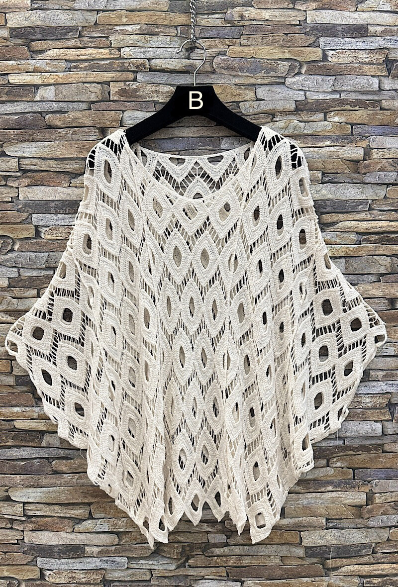 Grossista Elle Style - Top TOPPA in cotone all'uncinetto, bohémien chic e romantico
