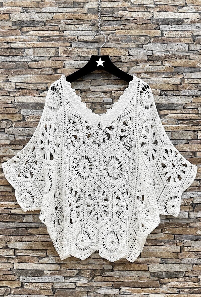 Mayorista Elle Style - Top de crochet de algodón HENA, bohemio chic y romántico