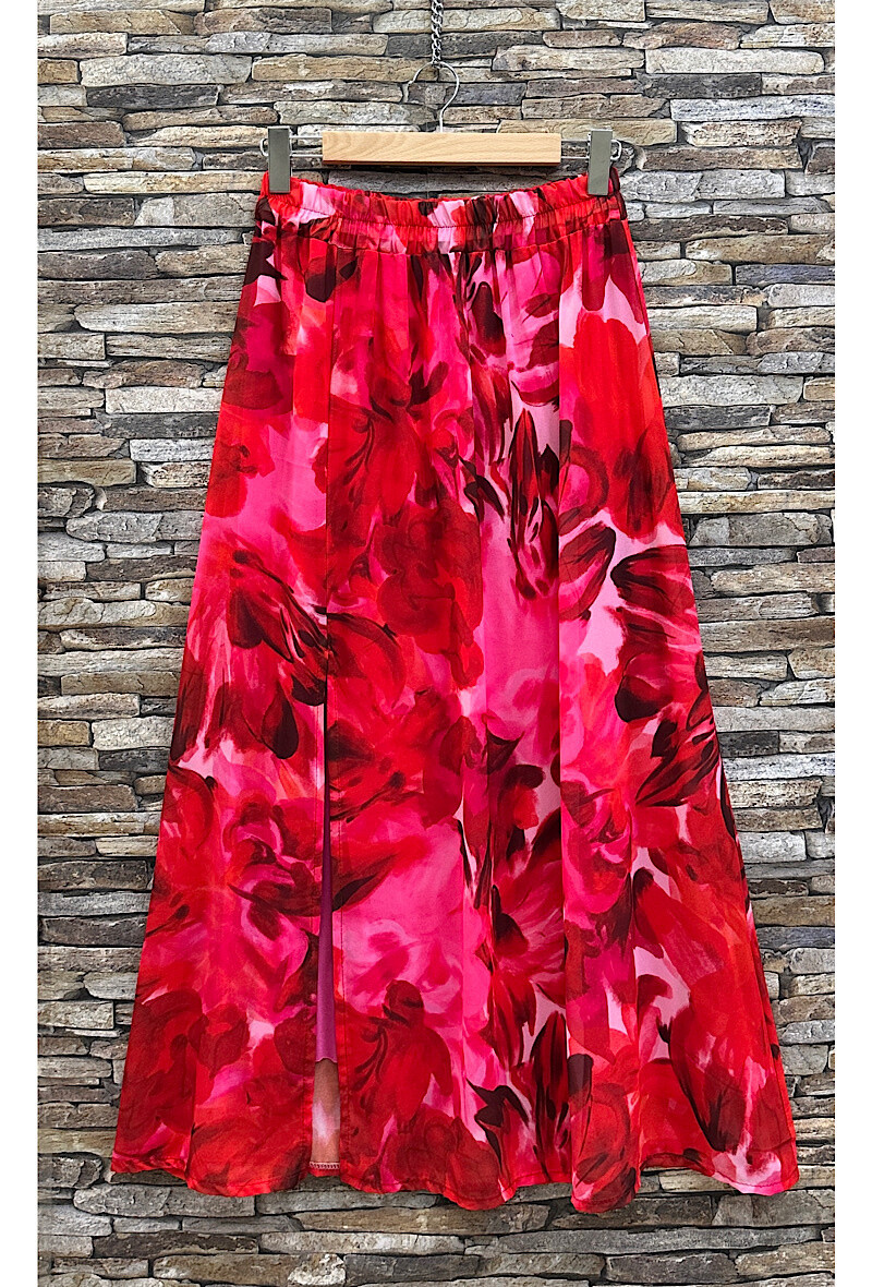 Wholesaler Elle Style - LATINA skirt with front slit, very fluid, completely lined in viscose.