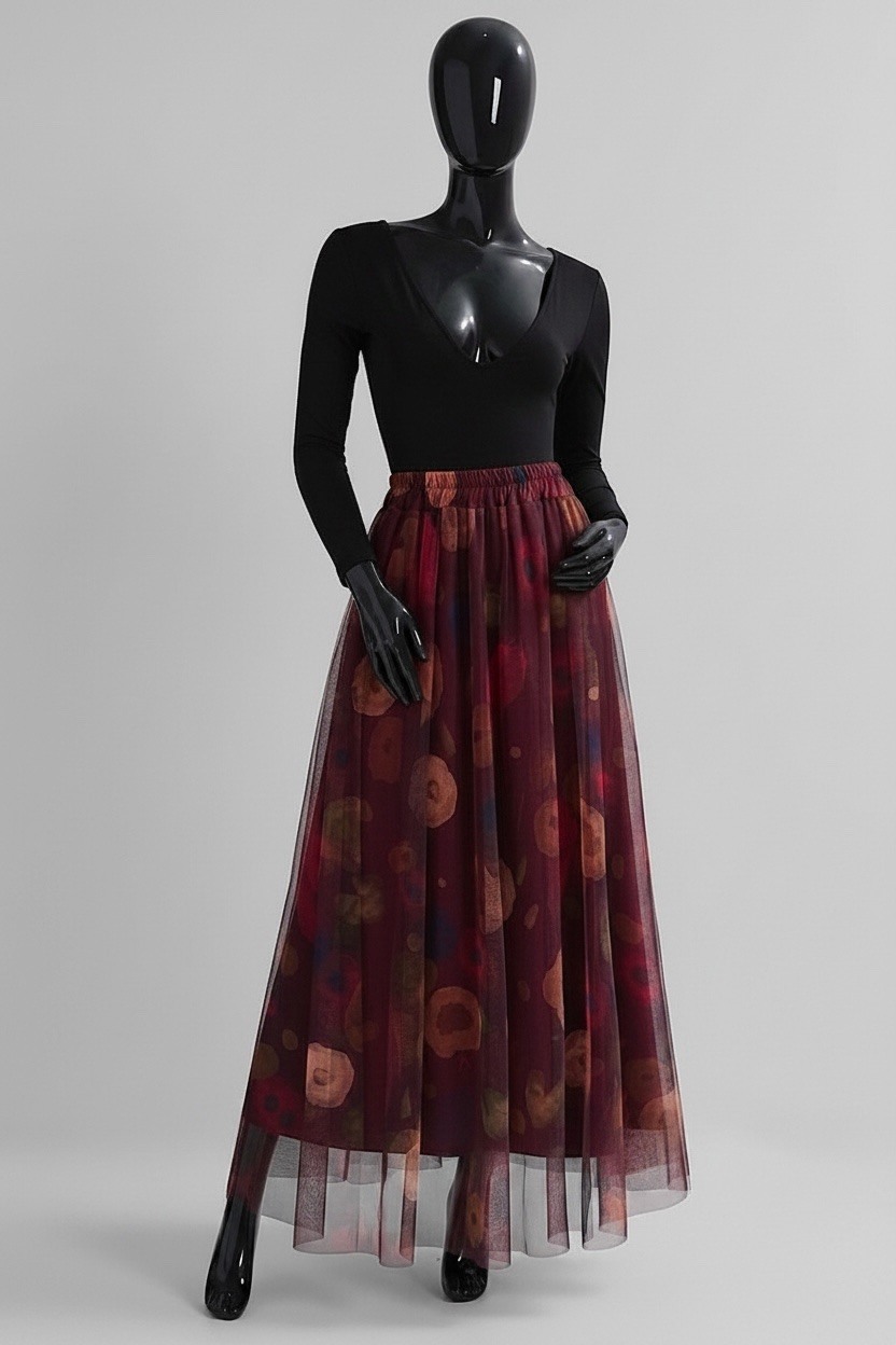 Wholesaler Elle Style - ARIANA skirt in very fluid tulle with viscose lining.