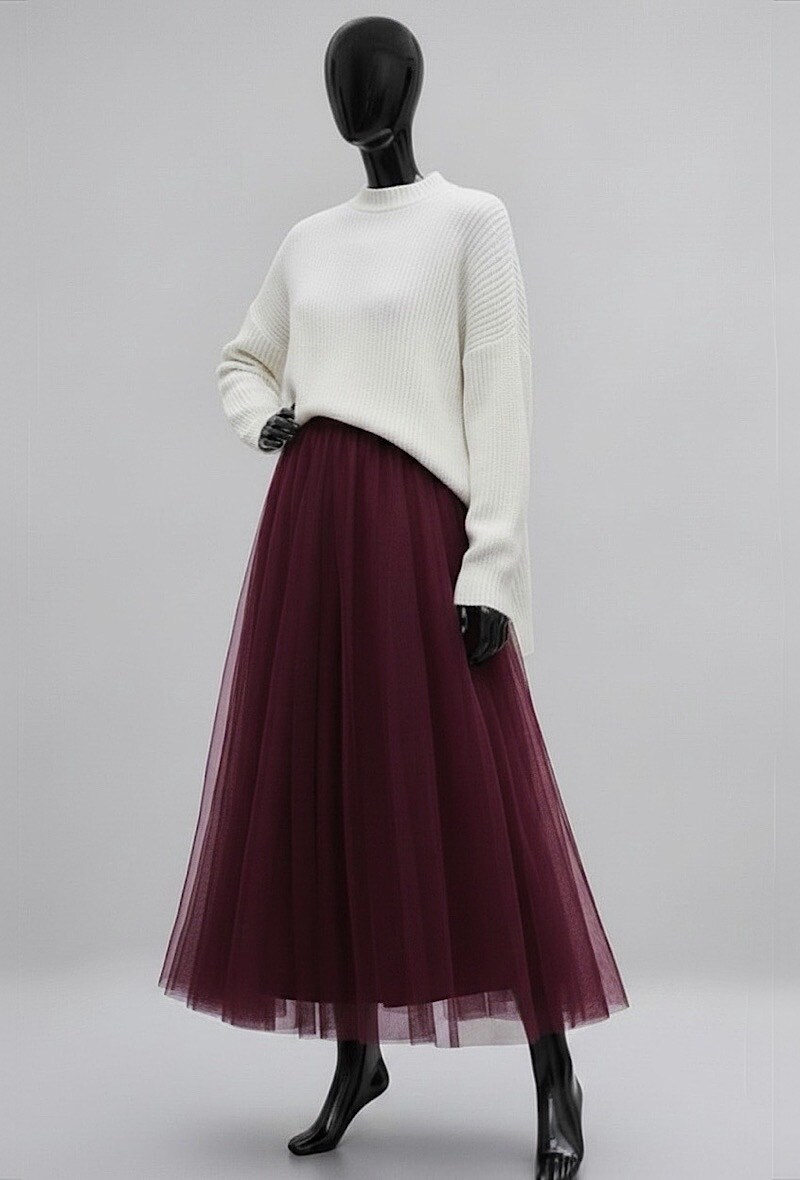 Grossista Elle Style - Gonna TULIPA in tulle con fodera in viscosa
