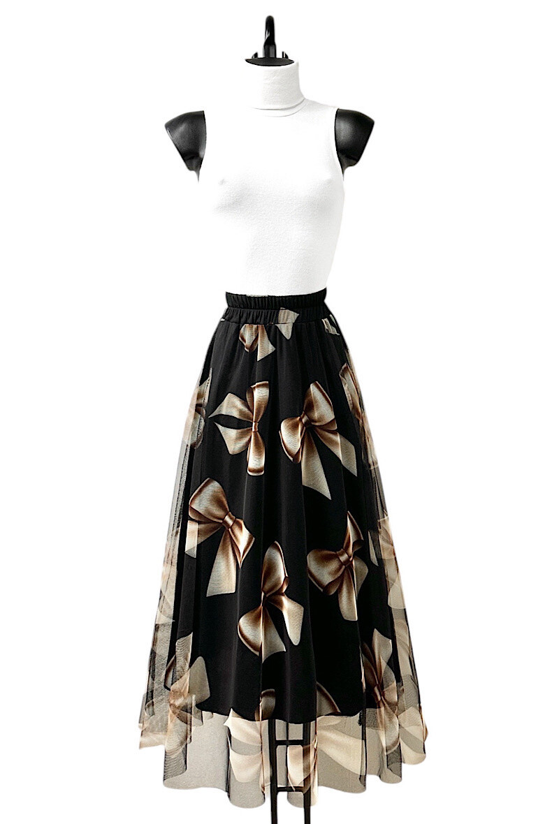 Wholesaler Elle Style - ARIANA skirt in very fluid tulle with viscose lining.