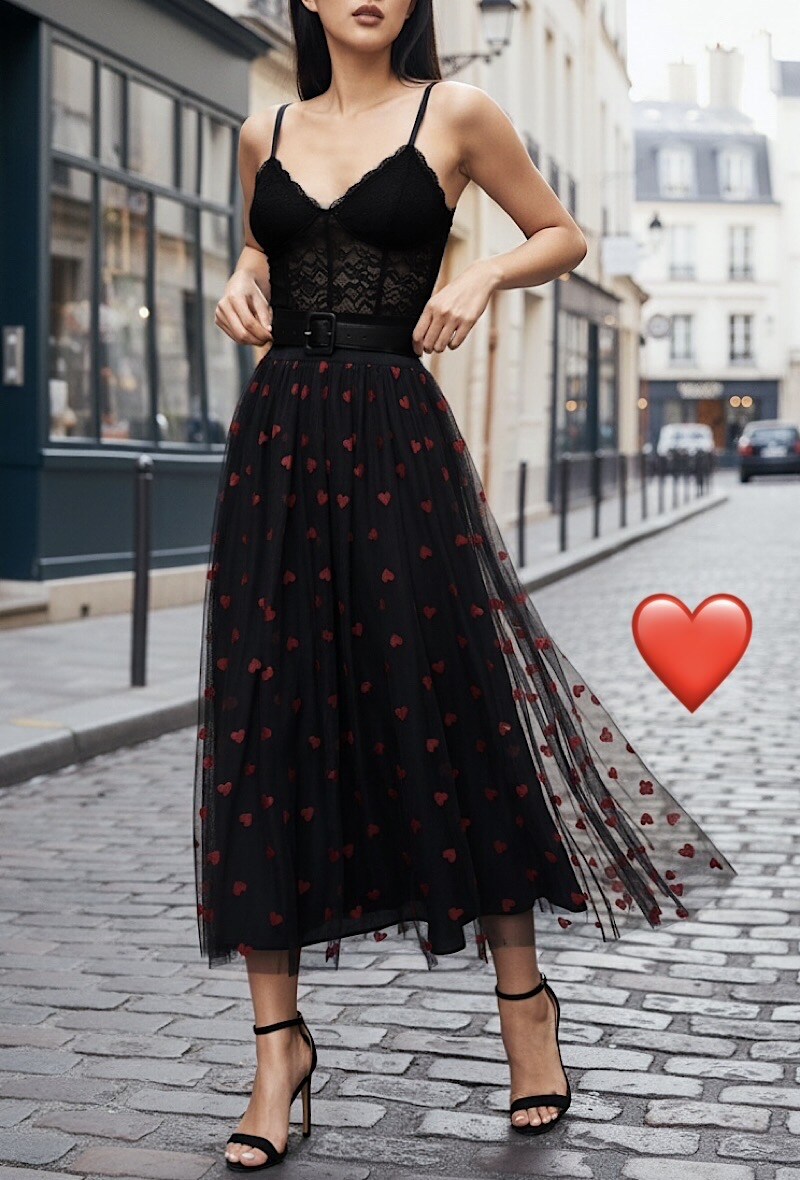 Grossista Elle Style - Gonna ARIANA in tulle molto fluido con fodera in viscosa.