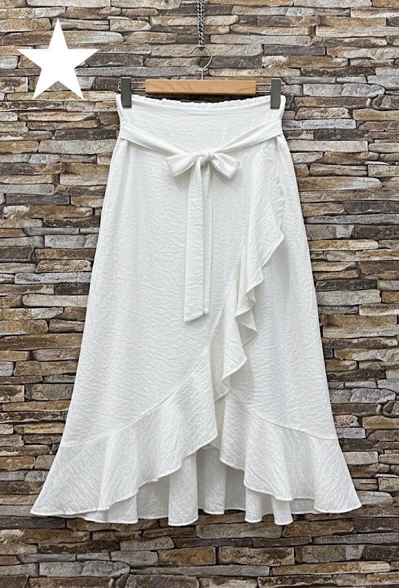 Grossiste Elle Style - Jupe TALIA en viscose très fluide avec taille élastique. BOHEME CHIC et TENDAN