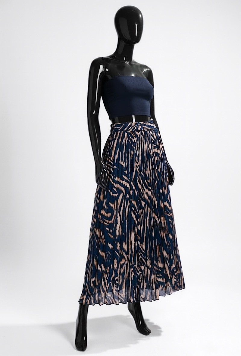 Grossiste Elle Style - Jupe LORRIS plissée très fluide avec doublure en viscose.