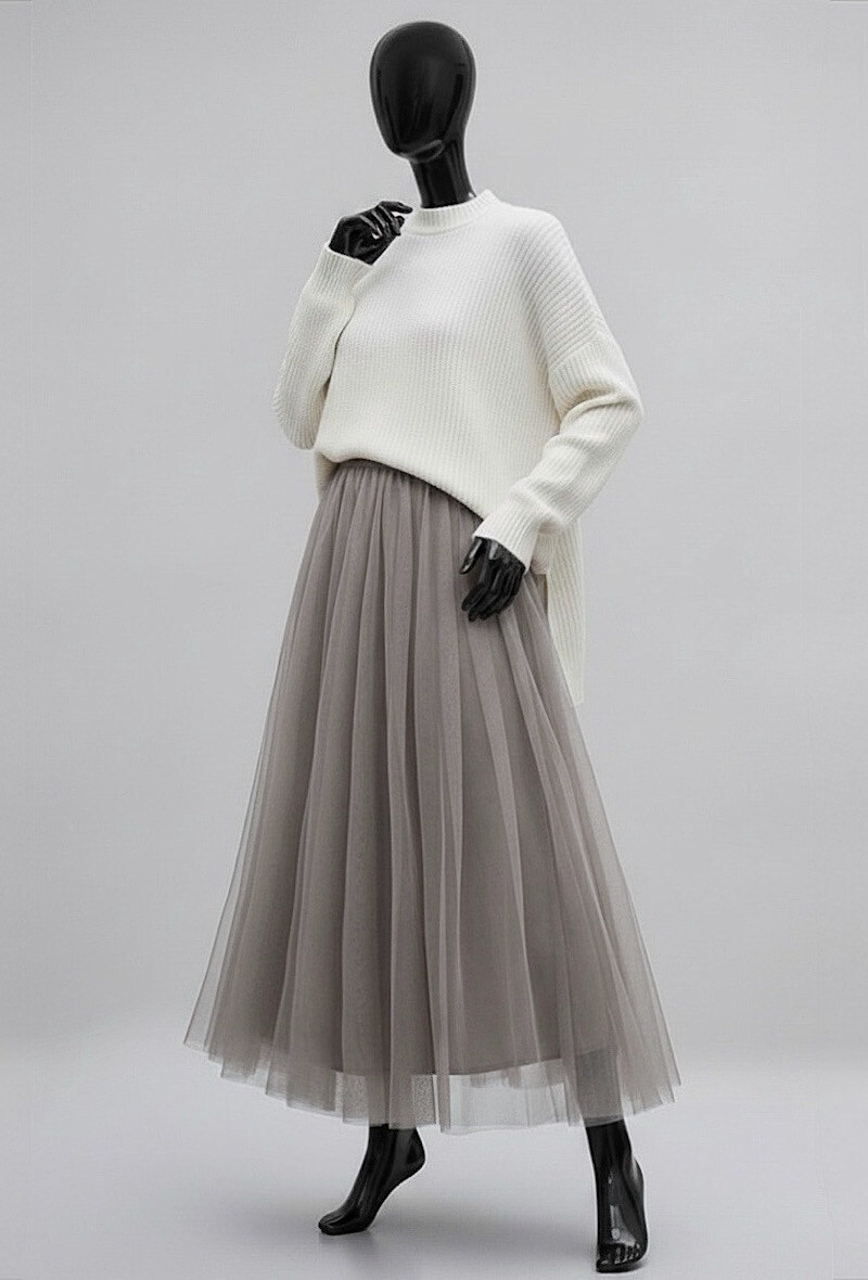 Wholesaler Elle Style - TULIPA tulle skirt with viscose lining