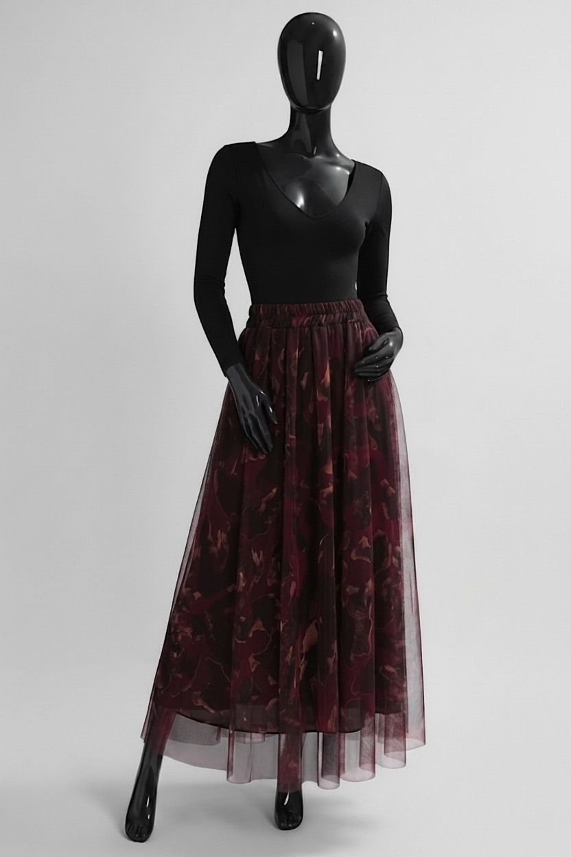 Grossiste Elle Style - Jupe ARIANA en tulle très fluide avec doublure en viscose.