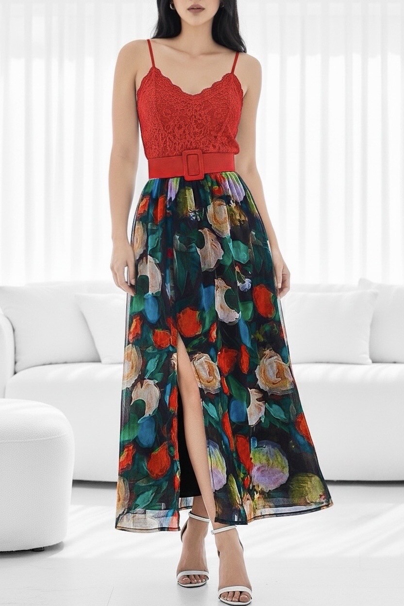 Grossiste Elle Style - Jupe LATINA avec fente avant, très fluide, doubler complètement en viscose.