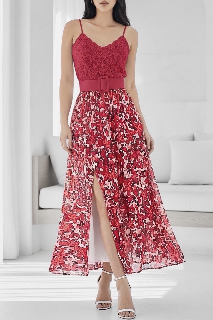 Grossiste Elle Style - Jupe LATINA avec fente avant, très fluide, doubler complètement en viscose.