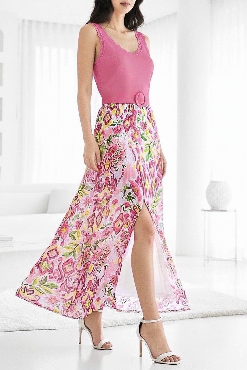 Grossiste Elle Style - Jupe LATINA avec fente avant, très fluide, doubler complètement en viscose.