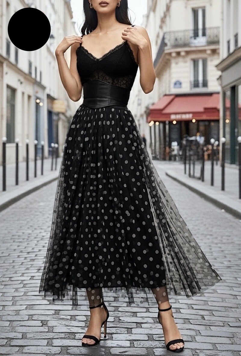Mayorista Elle Style - Falda ARIANA de tul muy fluido con forro de viscosa.