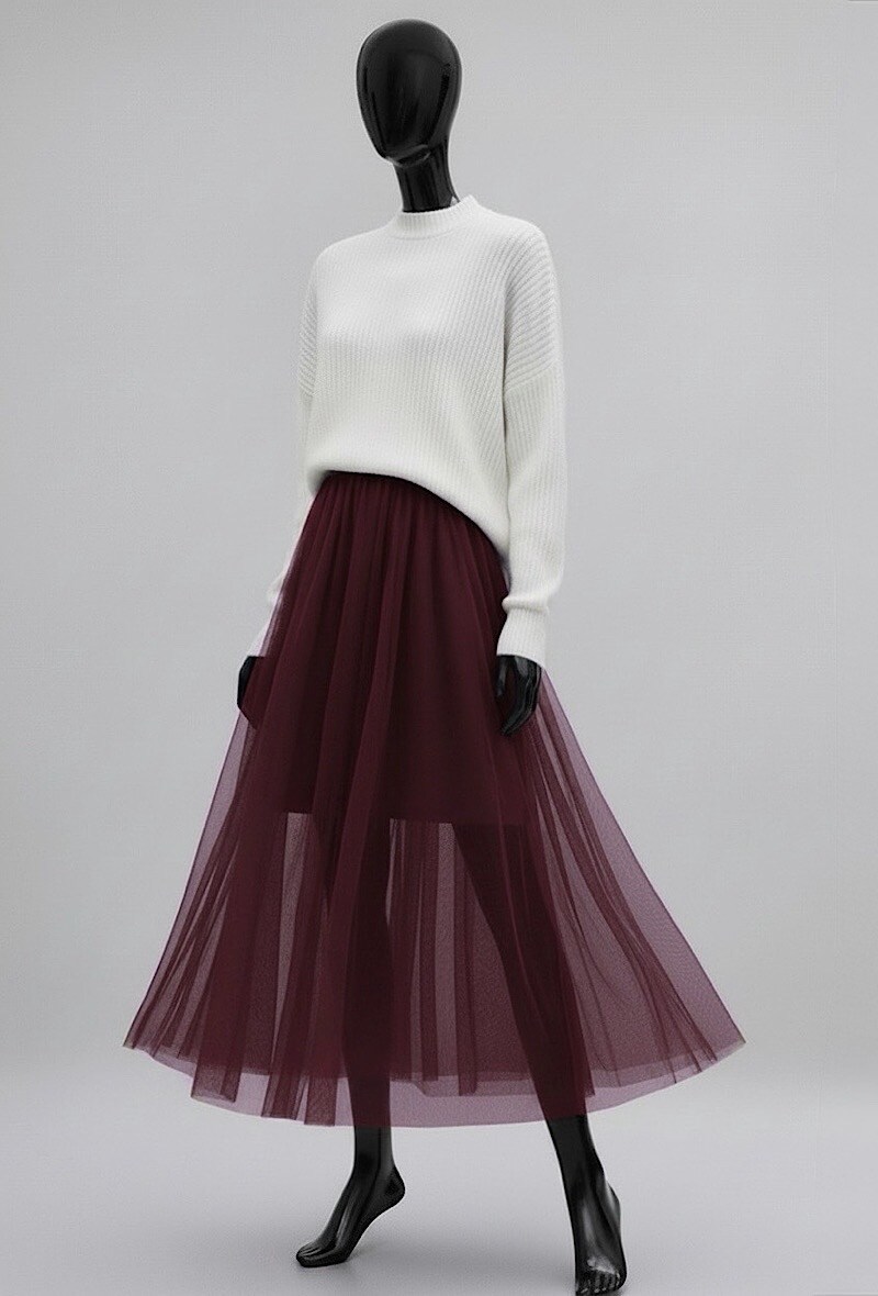 Grossiste Elle Style - Jupe TULIPE en tulle avec doublure courte en viscose