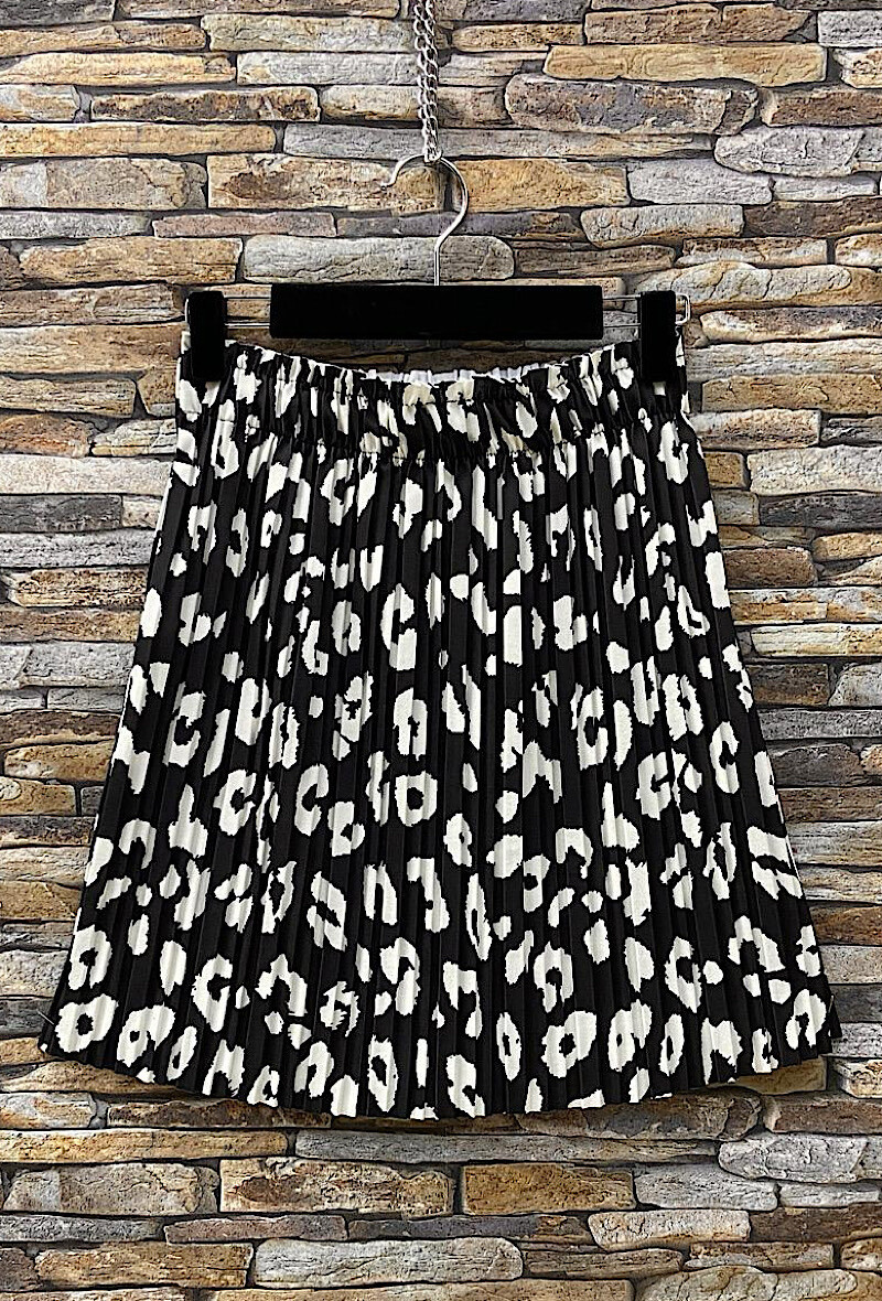 Mayorista Elle Style - Falda plisada HELENE, estampado elegante, fluida y de moda
