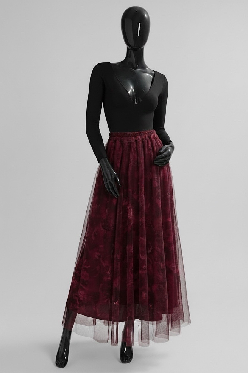 Grossiste Elle Style - Jupe ARIANA en tulle très fluide avec doublure en viscose.