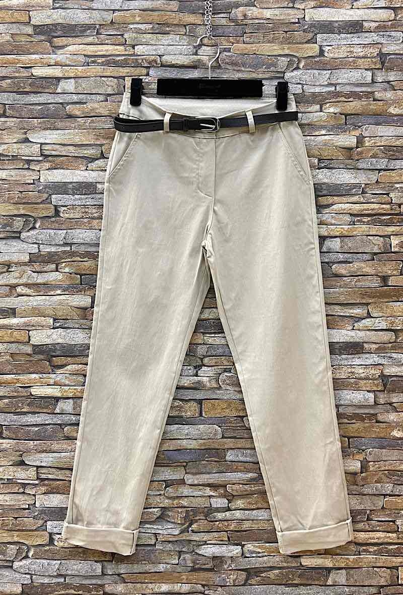 Mayorista Elle Style - S LUCQUE Pantalón liso clásico muy elástico con románticos bolsillos delanteros
