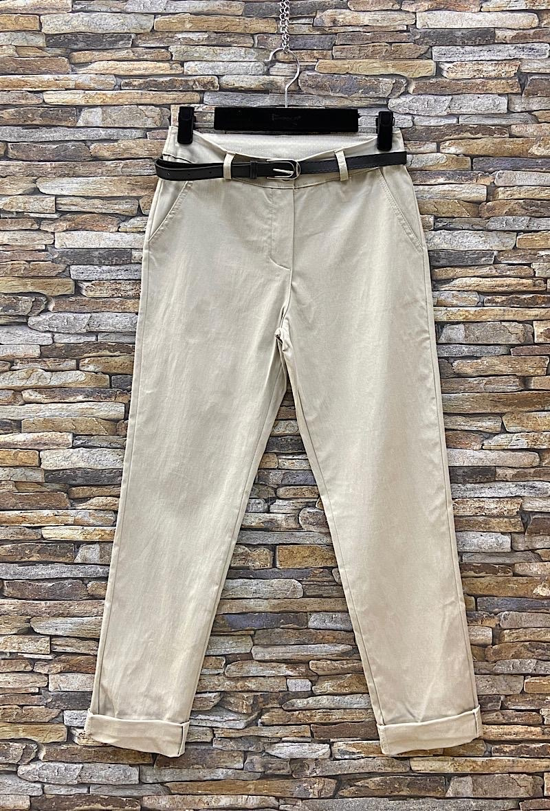 Grossiste Elle Style - Pantalon S_LUCQUE unis classique très strech avec poches avant romantique