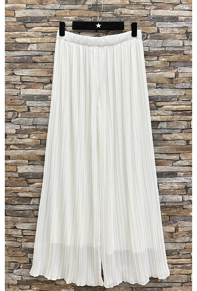 Großhändler Elle Style - Sehr fließende ALMA-Faltenhose, bedruckt mit LONGUE-Viskosefutter.