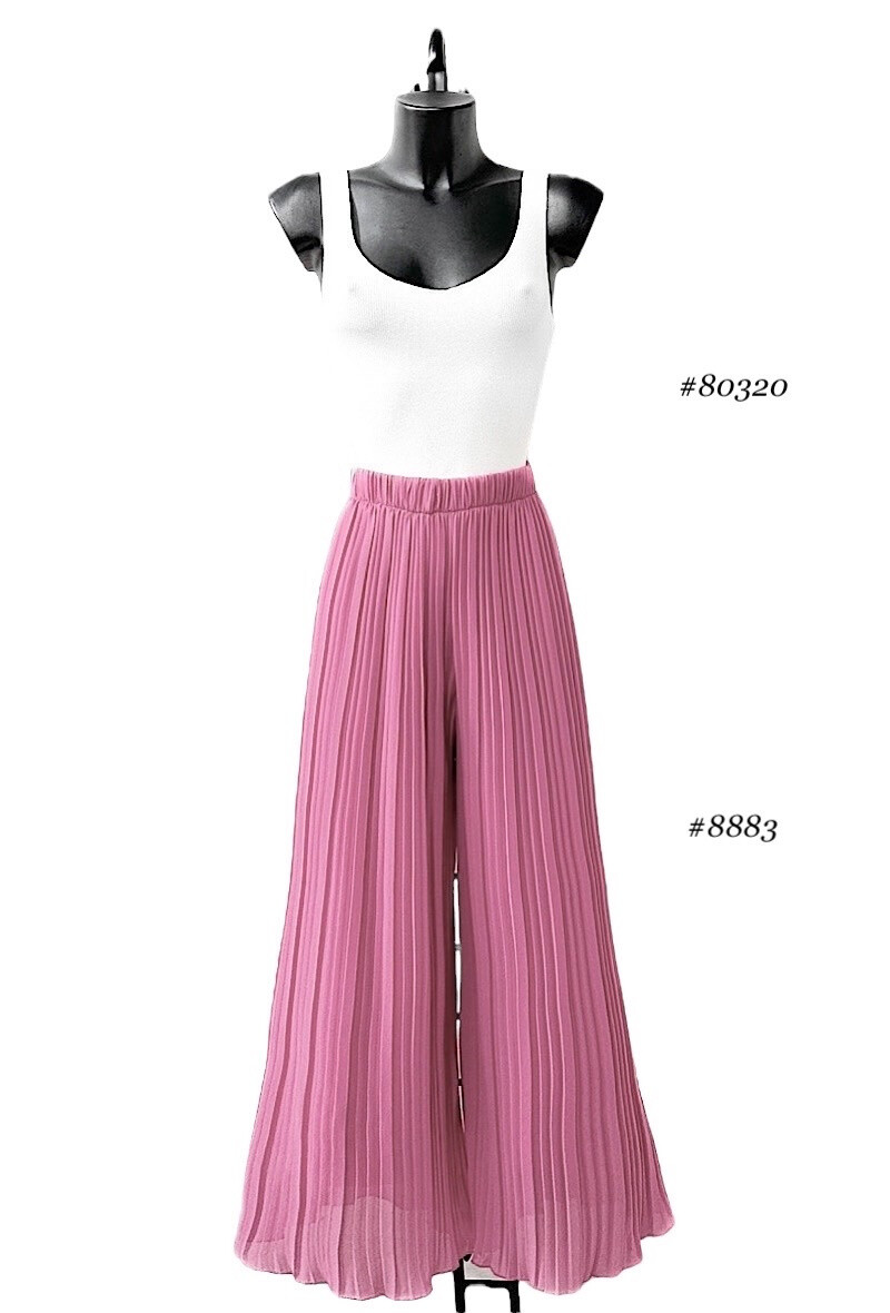 Mayorista Elle Style - Pantalón ALMA muy fluido, plisado y estampado con forro de viscosa LONGUE.