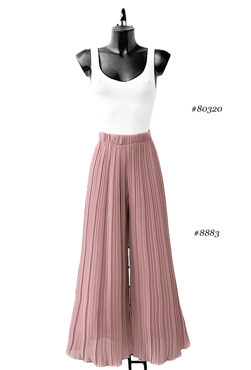 Wholesaler Elle Style - Very fluid pleated ALMA pants, printed with LONG viscose lining.