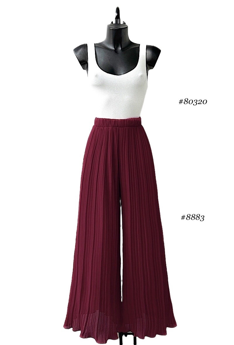 Großhändler Elle Style - Sehr fließende ALMA-Faltenhose, bedruckt mit LONGUE-Viskosefutter.