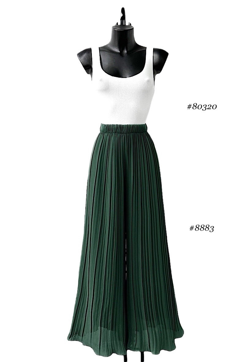 Grossista Elle Style - Pantaloni ALMA plissettati molto fluidi, stampati con fodera LUNGA in viscosa.