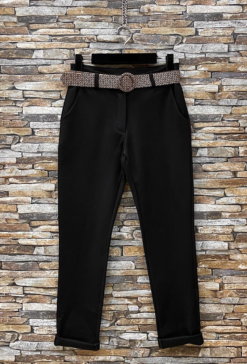 Mayorista Elle Style - Pantalón MILANIE en milano estilo otoñal Chino de talle alto. Cinturón elegante.