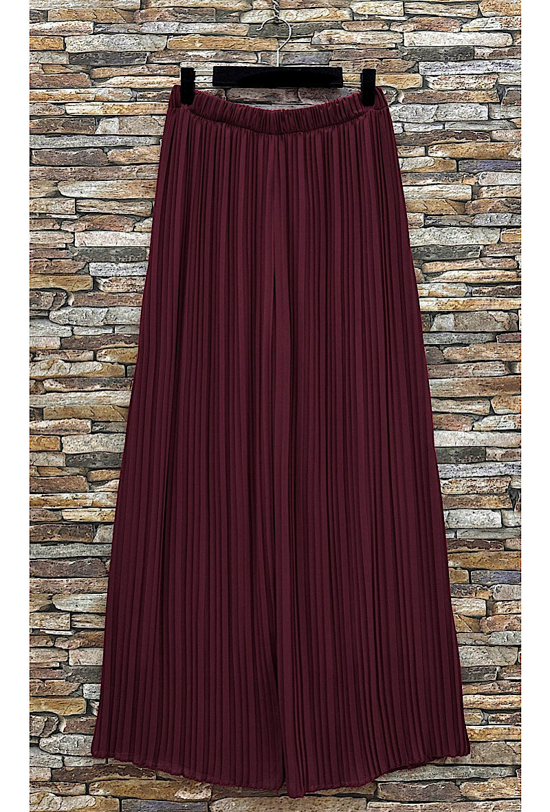 Mayorista Elle Style - Pantalón ALMA muy fluido, plisado y estampado con forro de viscosa LONGUE.