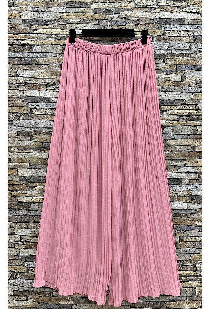 Grossiste Elle Style - Pantalon ALMA ROMY plissée très fluide, imprimé avec doublure LONGUE en viscose.