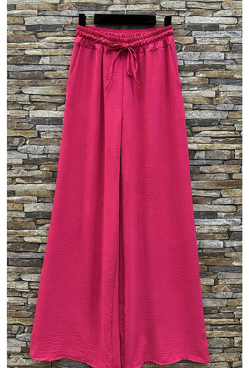 Wholesaler Elle Style - Very fluid wide MOLLIE pants with adjustable waist and 2 front pockets