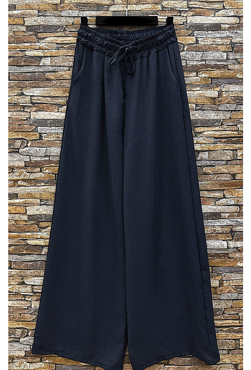 Wholesaler Elle Style - Very fluid wide MOLLIE pants with adjustable waist and 2 front pockets