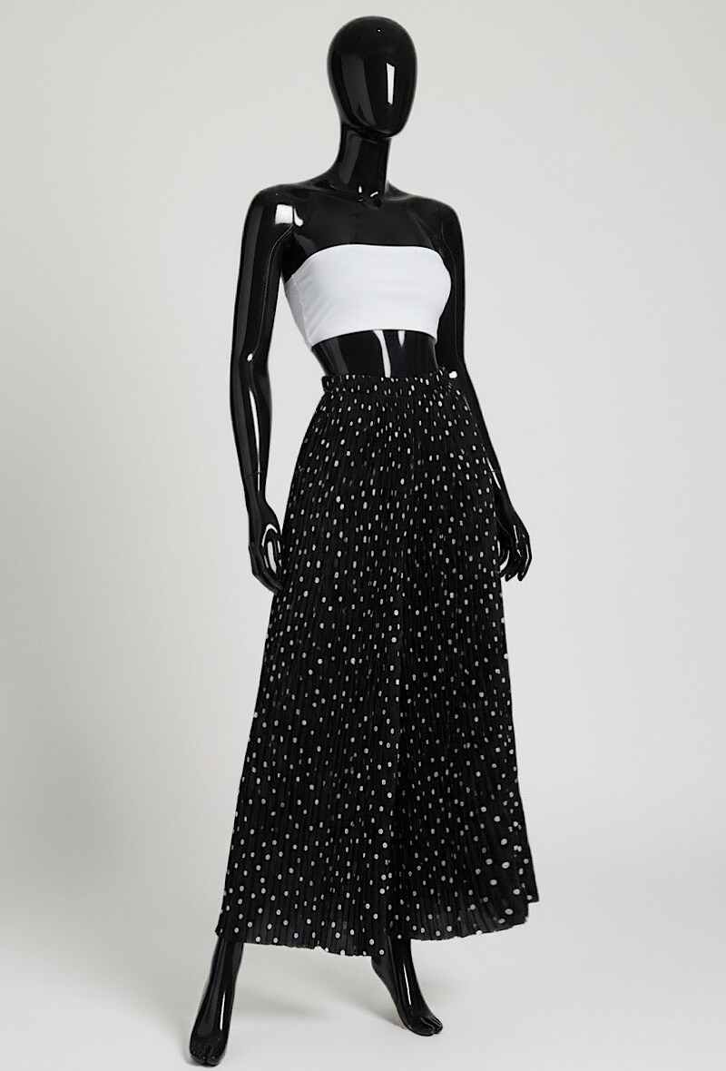 Großhändler Elle Style - ROMY plissierte Hose, sehr fließend, bedruckt mit LANGER HOSE FUTTER aus Viskose.