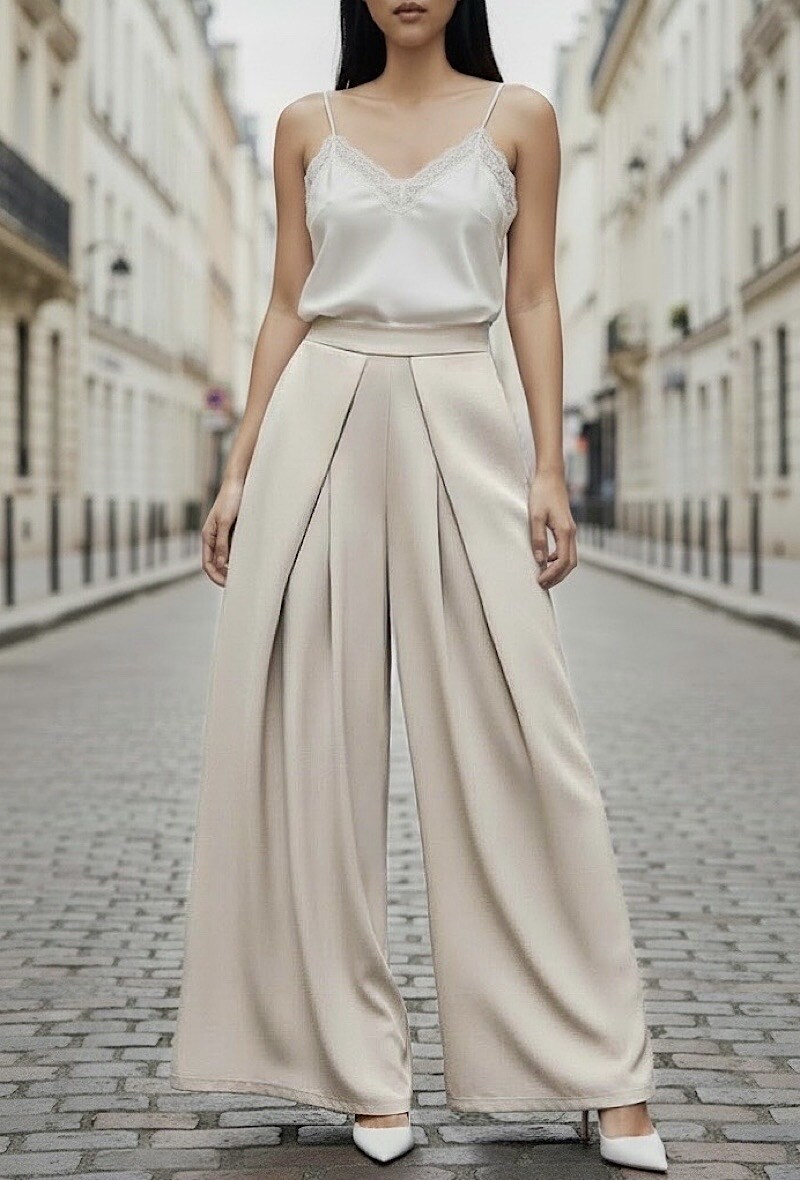 Großhändler Elle Style - WUNDERBARE Palazzo-Hose, sehr fließend mit elastischem Bund und Vordertaschen. Ein wirklich schmeichelhafter und magischer Schnitt.