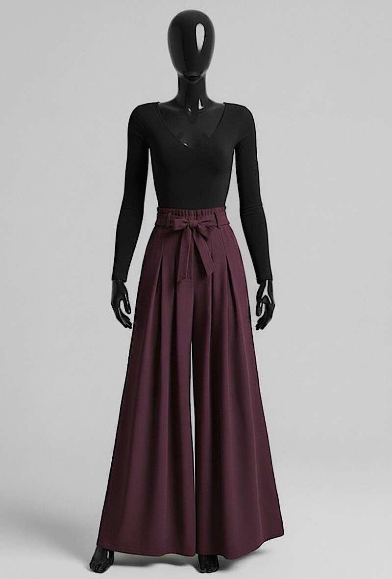 Großhändler Elle Style - Klassische TESSA-Hose mit weitem Bein und elastischem Bund. Schick und modisch mit diesem