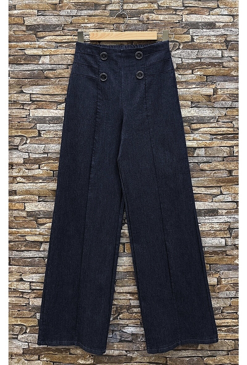 Mayorista Elle Style - Pantalón ancho BOTTA, palazzo en milano; Otoño chic con botón