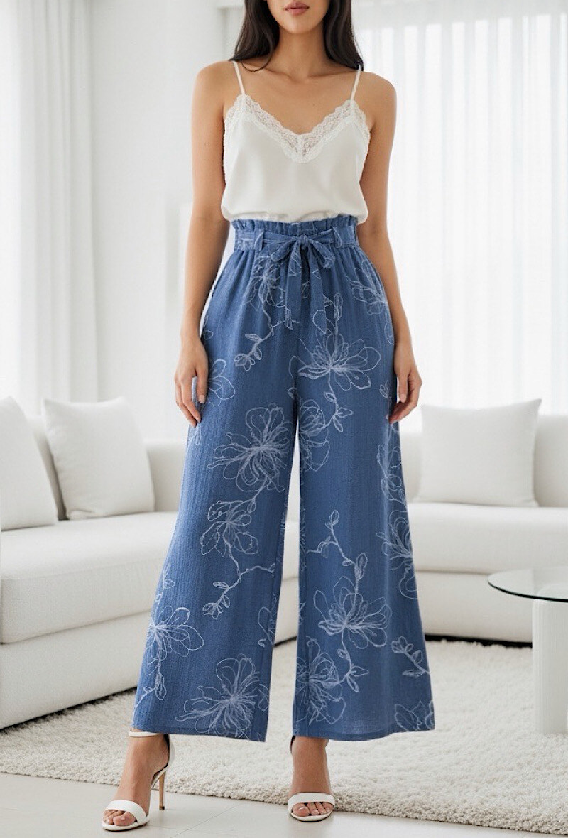 Mayorista Elle Style - Pantalón CORINE amplio y fluido, casual y elegante con cintura elástica.