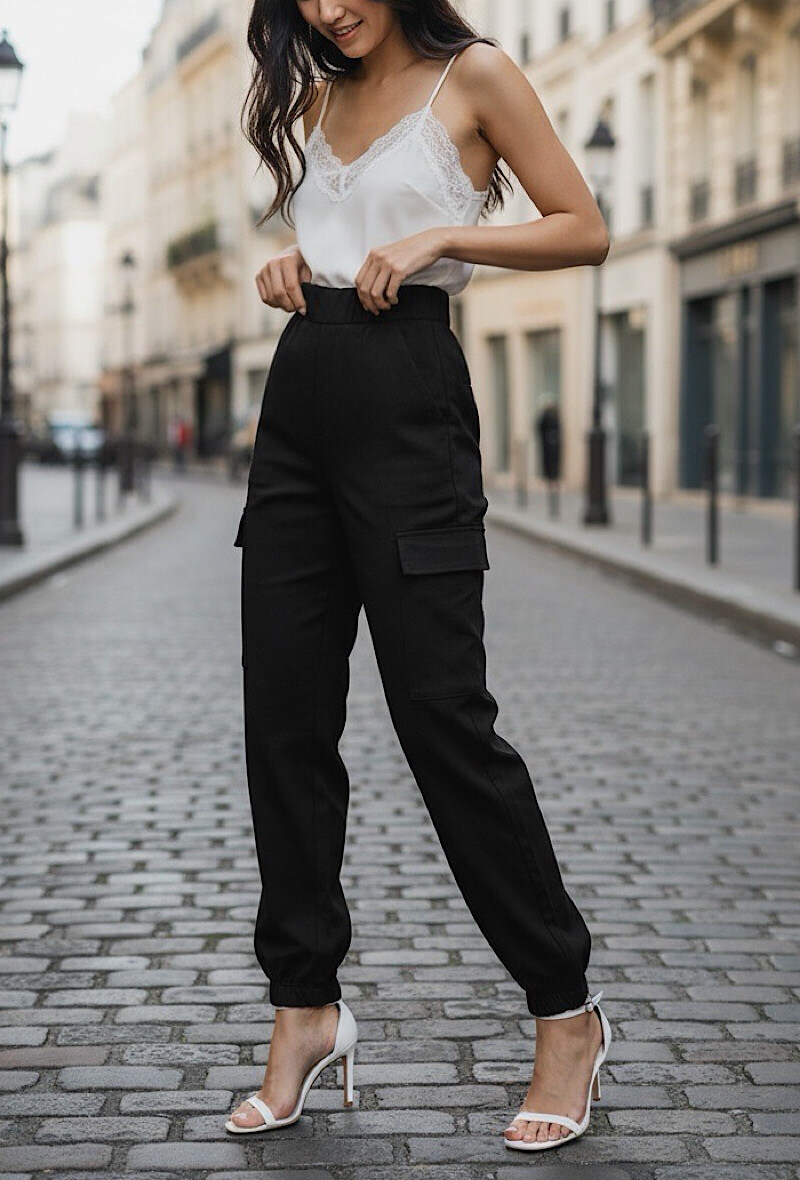 Großhändler Elle Style - Sehr dehnbare CARGO-Hose mit 4 Taschen