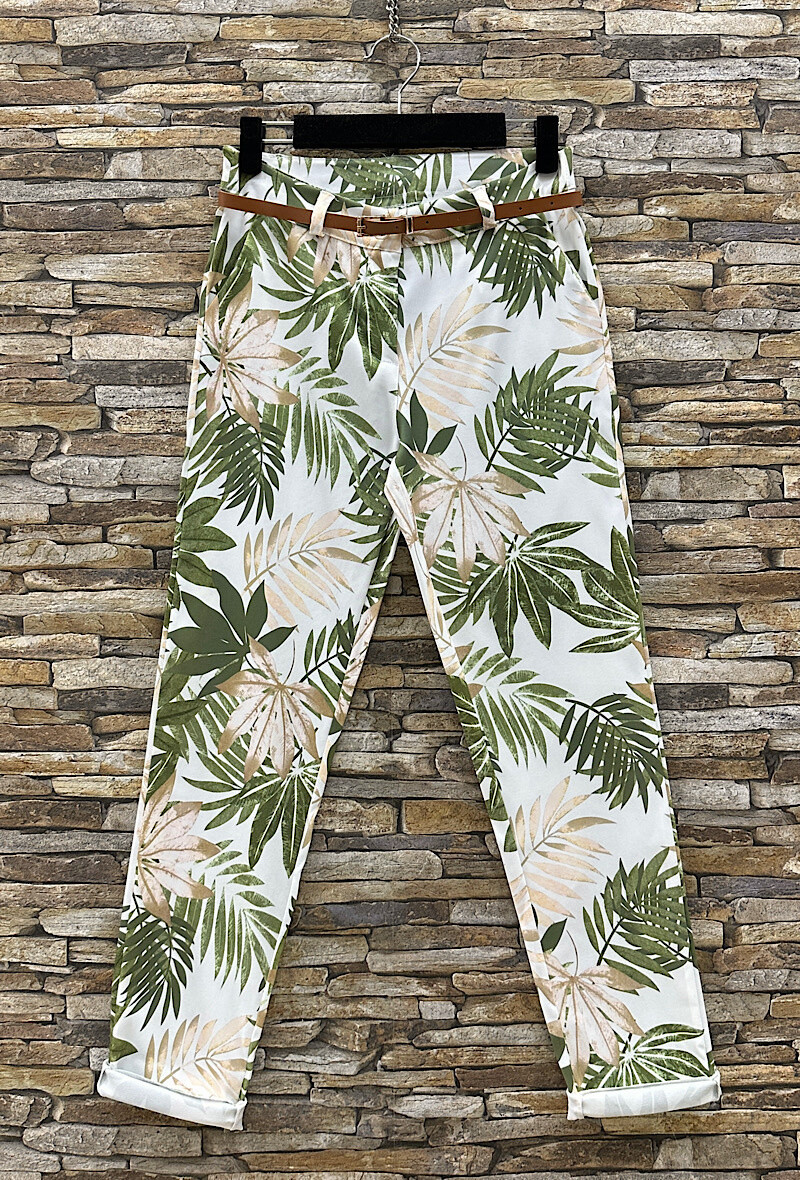 Grossiste Elle Style - Pantalon KARRA Chic Taille Haute à motif avec poches et ceinture