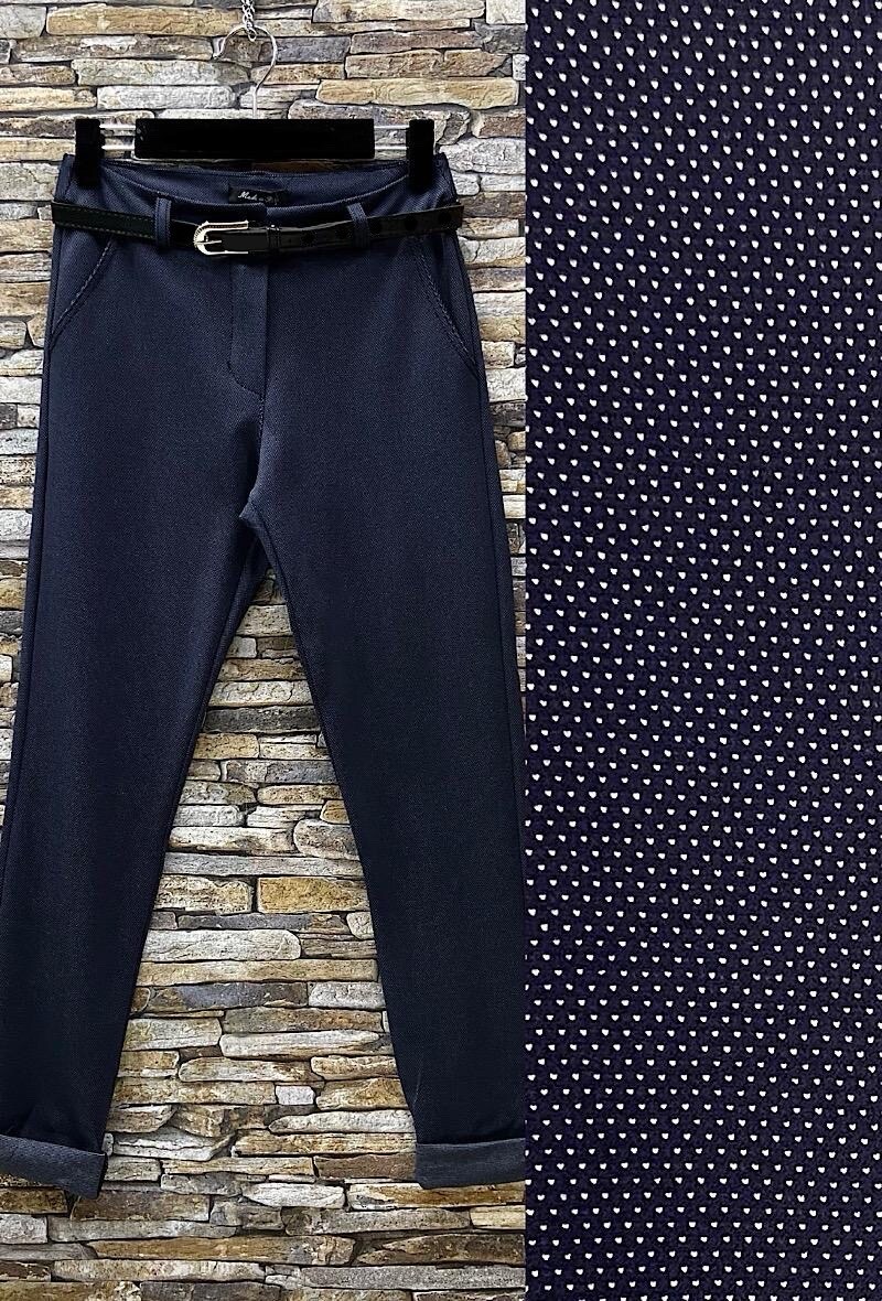 Grossiste Elle Style - Pantalon OSKAR Chic Taille Haute à motif avec poches et ceinture