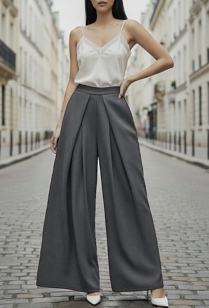 Großhändler Elle Style - WUNDERBARE Palazzo-Hose, sehr fließend mit elastischem Bund und Vordertaschen. Ein wirklich schmeichelhafter und magischer Schnitt.