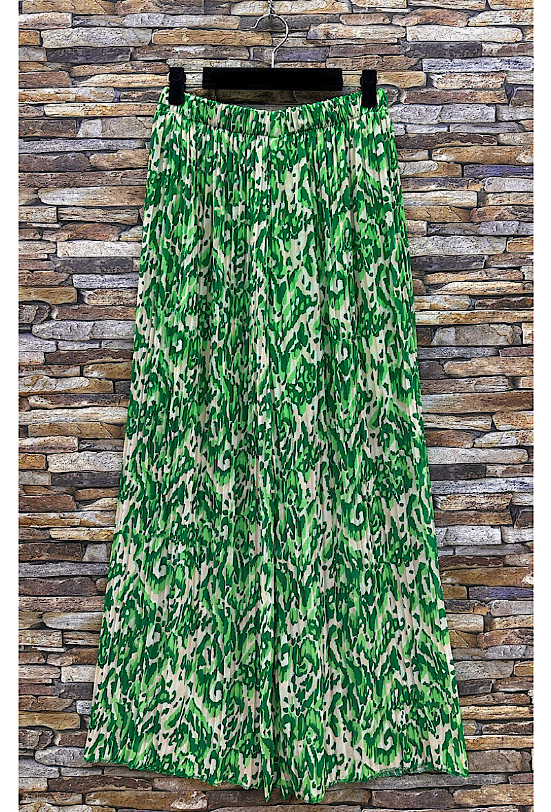 Grossiste Elle Style - Pantalon ALMA plissée très fluide, imprimé avec doublure en viscose.