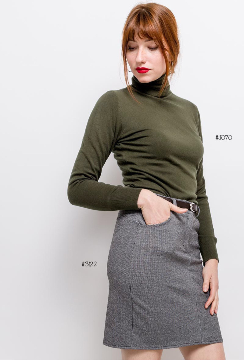 Mayorista Elle Style - CAMILLE Jersey de cuello alto, cálido y agradable