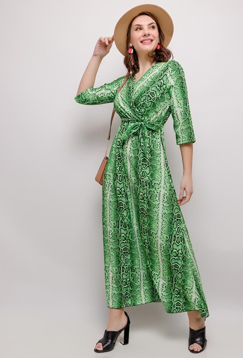 Grossiste Elle Style - Robes Cache Cœur Python